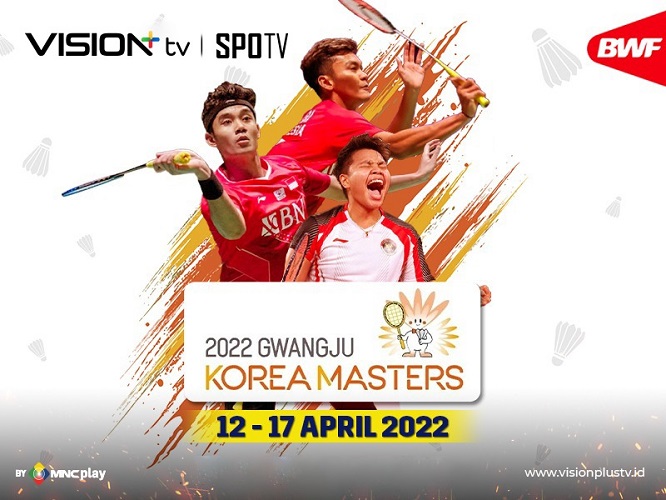 Makin Seru! Simak Semifinal dan Final Korea Masters 2022 Live di SPOTV Vision+