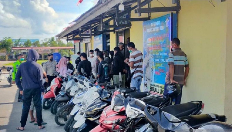 Pelaku Balap Liar saat Sahur di Bundaran Pancasila Diamankan, Orang Tua Dipanggil Polisi