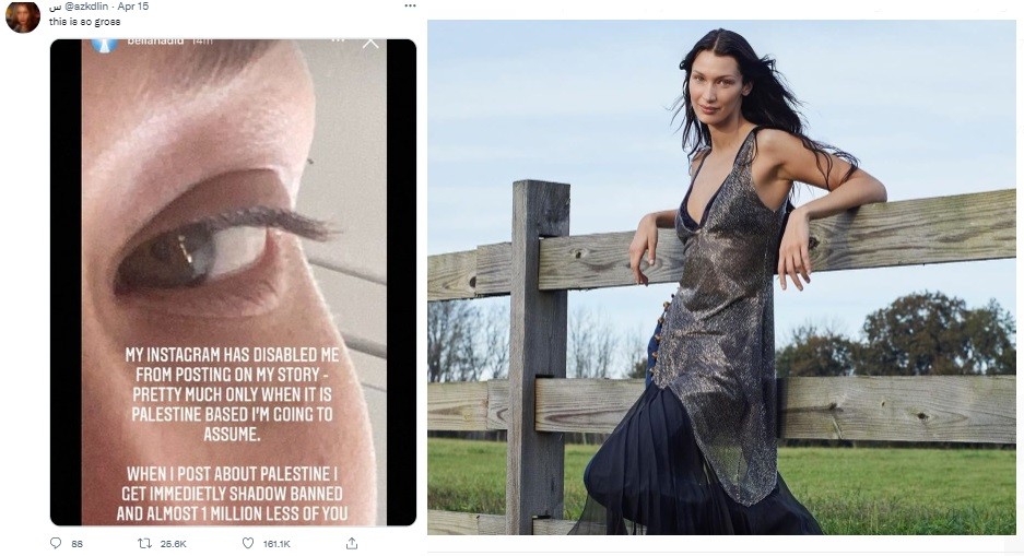 Bella Hadid Sedih Postingan Kekerasan Israel di Masjid Al Aqsa Diblokir