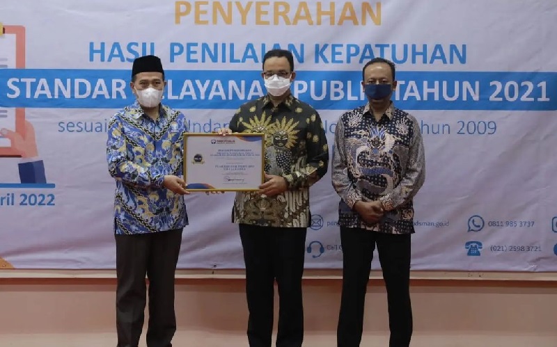 Pemprov DKI Jakarta Dapat Predikat Kepatuhan Tinggi Standar Pelayanan Publik dari Ombudsman