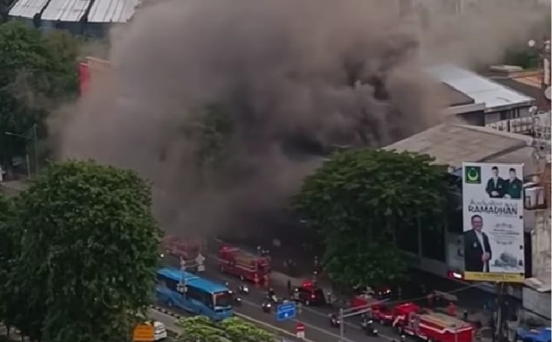 Ruko di Gunung Sahari Terbakar, Diduga akibat Korsleting Listrik