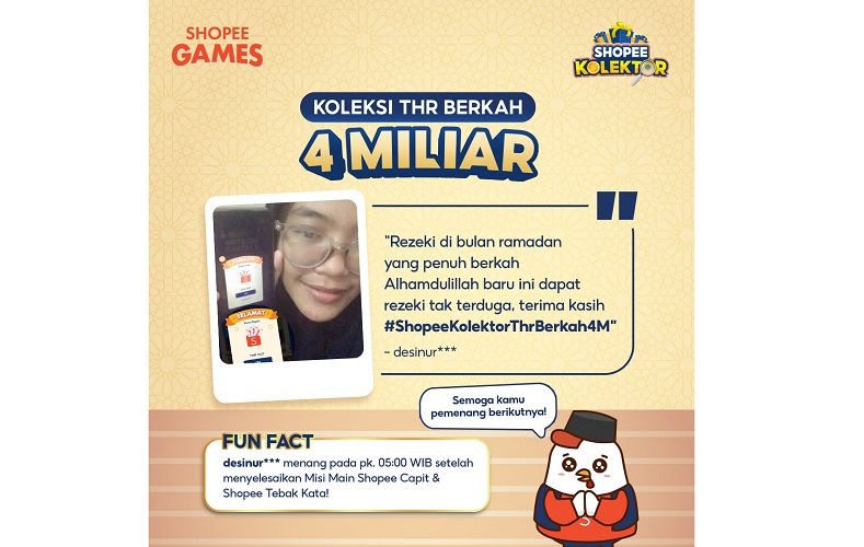 Kemeriahan In-App Game Shopee Kolektor, Bagikan Hadiah Spesial di Big Ramadan Sale