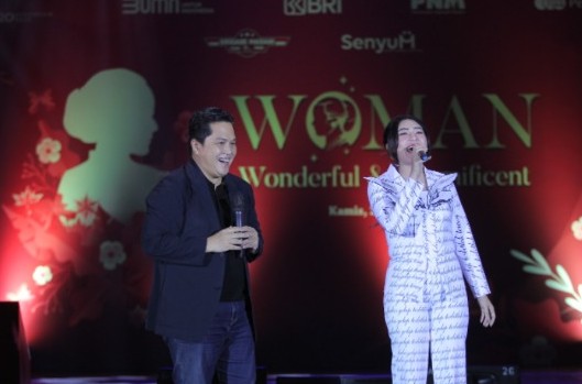 Erick Thohir dan Via Vallen Luncurkan Lagu Mekaar