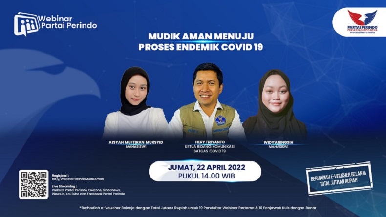 Guys, Ini 5 Tips Mudik Aman dan Sehat ala Mahasiswi saat Berbicara di Webinar Partai Perindo