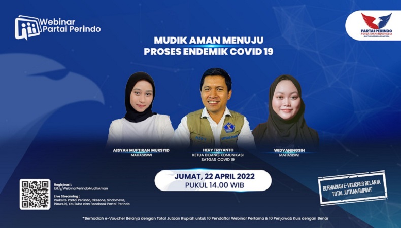 Siang Ini Webinar Partai Perindo Kupas Tuntas Tips Mudik Aman, Daftar di Sini!