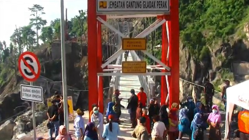 Jembatan Gantung Penghubung Lumajang-Malang Siap Digunakan untuk Jalur Mudik 