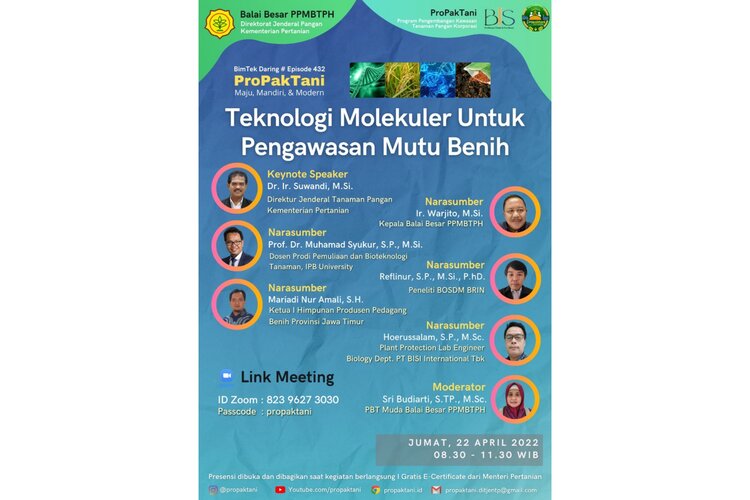 Kementan Dorong Pemanfaatan Teknologi Molekuler untuk Pengawasan Mutu Benih