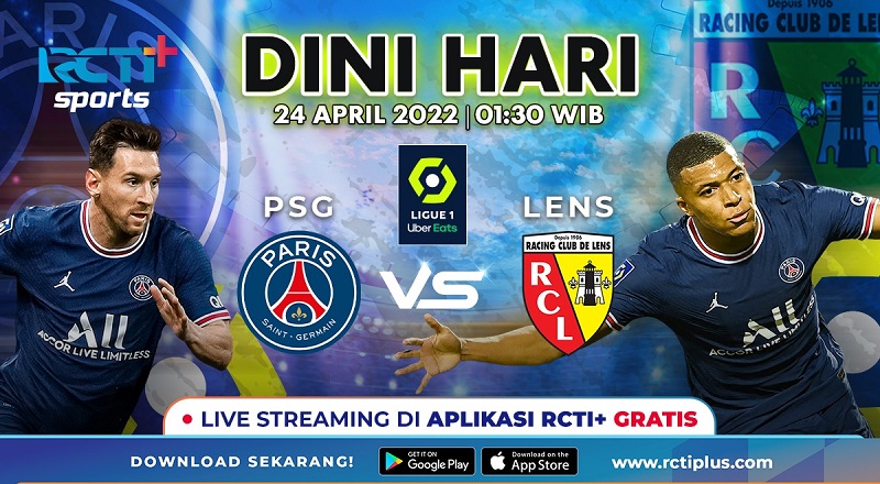Link Live Streaming PSG vs Lens di Liga Prancis 2021/2022 Dini Hari Ini