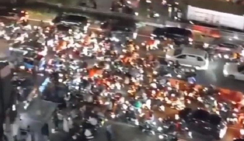 Pasar Gembrong Jaktim Terbakar, Lalu Lintas Macet