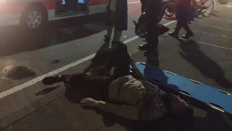 Ditabrak Penonton Balap Liar, Polisi di Bekasi Patah Tulang