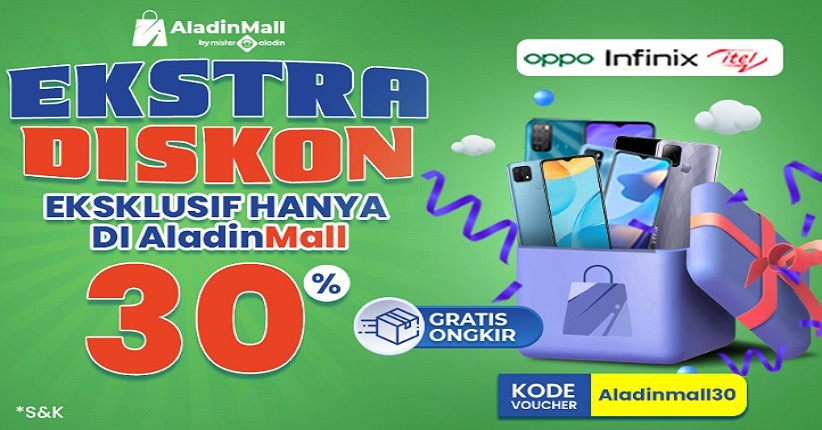 Dobel Untung! Beli Smartphone di AladinMall by Mister Aladin Bisa Dapat Harga Coret + Diskon