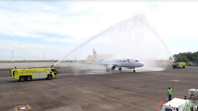 Pelita Air Mendarat Perdana di Bali, Angkut 100 Penumpang