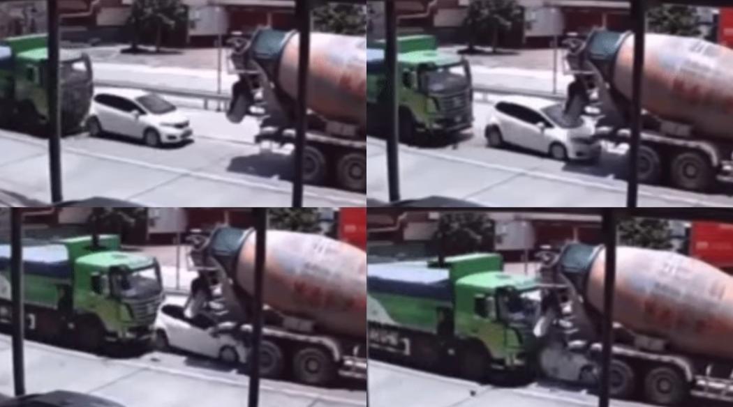 Kecelakaan Mengerikan Honda Freed Ringsek Terjepit 2 Truk, Ajaib Pengemudi Selamat