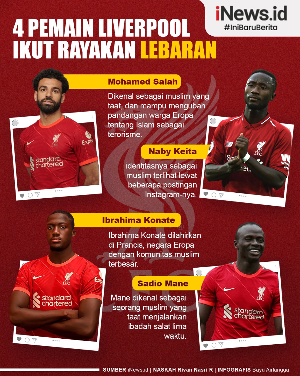 Infografis 4 Pemain Liverpool Ikut Rayakan Lebaran