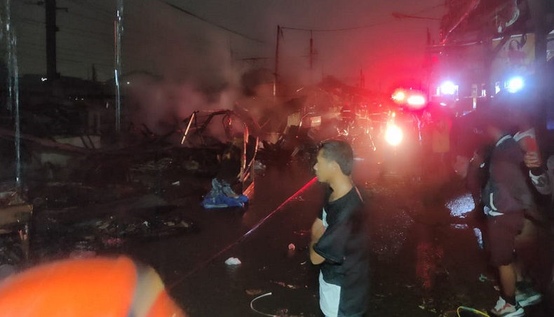 Kebakaran Pasar Kemiri Diduga akibat Korsleting Listrik, 43 Kios Hangus