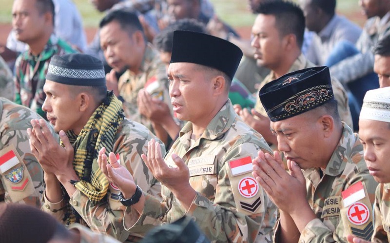Jauh dari Keluarga, Prajurit TNI di Kongo Tetap Bersukacita Rayakan Lebaran