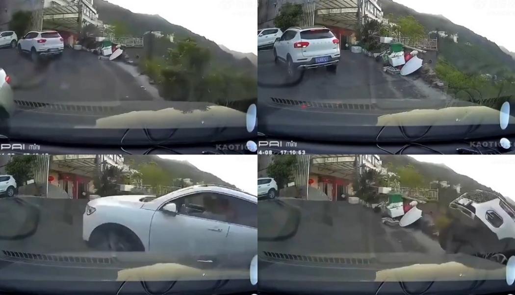 Viral Video Detik-Detik Mobil Jatuh ke Jurang, Diduga Pengemudi Salah Pindahkan Gigi Mundur