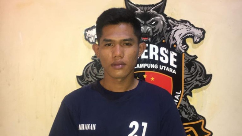 Serahkan Diri, Ini Tampang Pembunuh Pemuda saat Malam Takbiran di Lampung Utara
