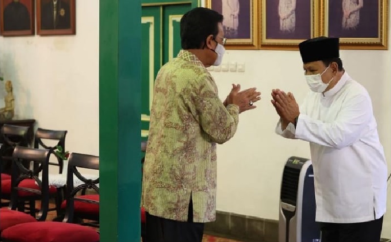 Bertandang ke Jogja, Prabowo Temui Sri Sultan Hamengkubuwono X