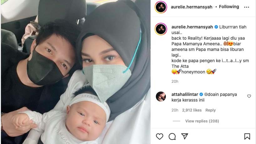 Aurel Hermansyah Kasih Kode Minta Honeymoon ke Italia, Netizen: Siap-Siap Ameena Jadi Kakak