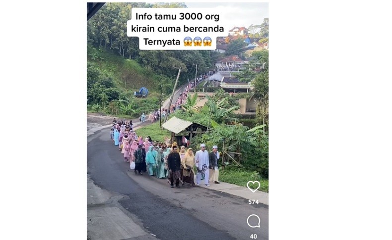 Viral Rombongan Pengantar Pengantin 3.000 Orang, Netizen: Kasihan yang Cuci Piring!