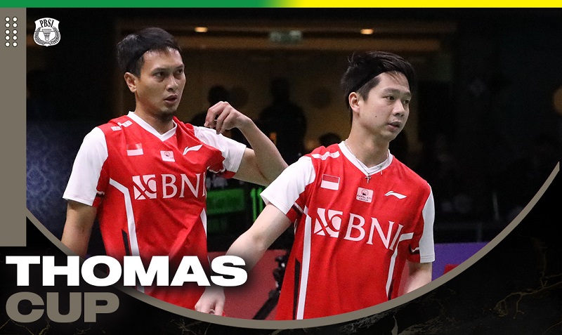Hasil Piala Thomas 2022: Kevin/Ahsan Kalah Usai Duel Sengit, Indonesia Tertinggal 0-2