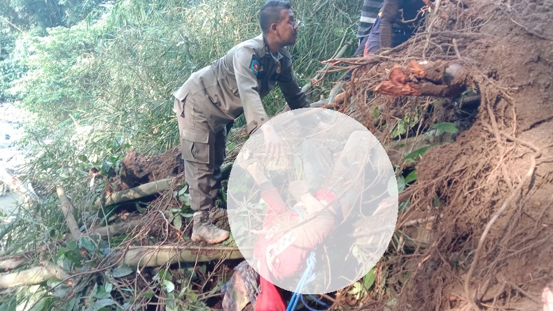 Tragis, Buruh Harian Lepas di Cibadak Sukabumi Tewas Tertimbun Material Longsor