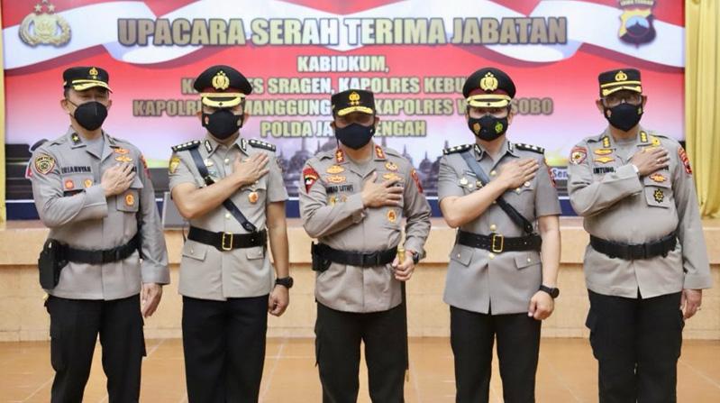 Kabidkum Polda Jateng dan 4 Kapolres Resmi Berganti, Berikut Daftarnya