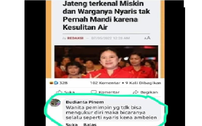 Komentari Puan Maharani Nyaris Terserang Ambeien, Sekda Kabupaten Dairi Dilaporkan Polisi