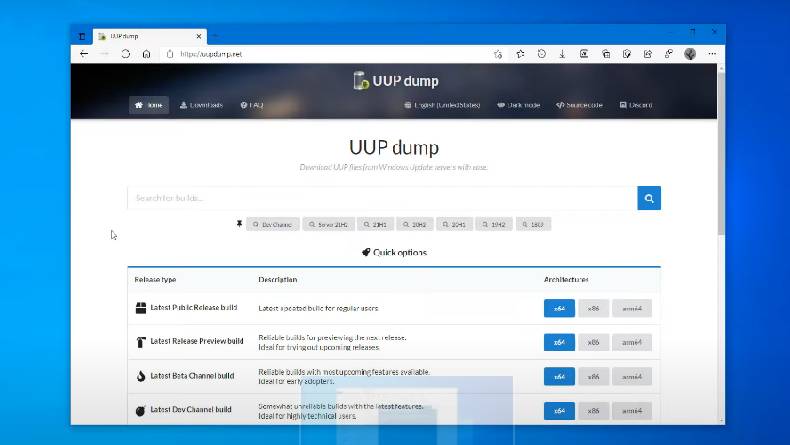 Cara Download Windows 11 Insider Build 22518 dari UUP Dump