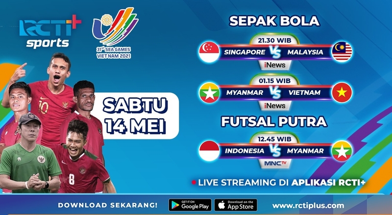 Link Live Streaming Timnas Futsal Indonesia Vs Myanmar SEA Games 2021 di RCTI+ Gratis 