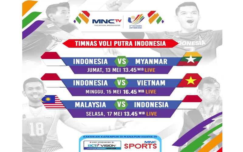 Saksikan Perjuangan Tim Voli Putra dan Putri Indonesia di SEA Games 2021, Live MNCTV