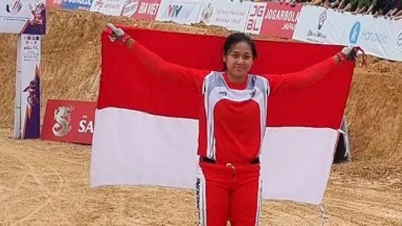 Tiara Andini Tambah Emas Indonesia di SEA Games 2021 dari Cabor Sepeda Gunung