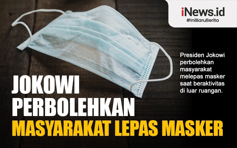 Breaking News, Jokowi Perbolehkan Masyarakat Lepas Masker di Luar Ruangan