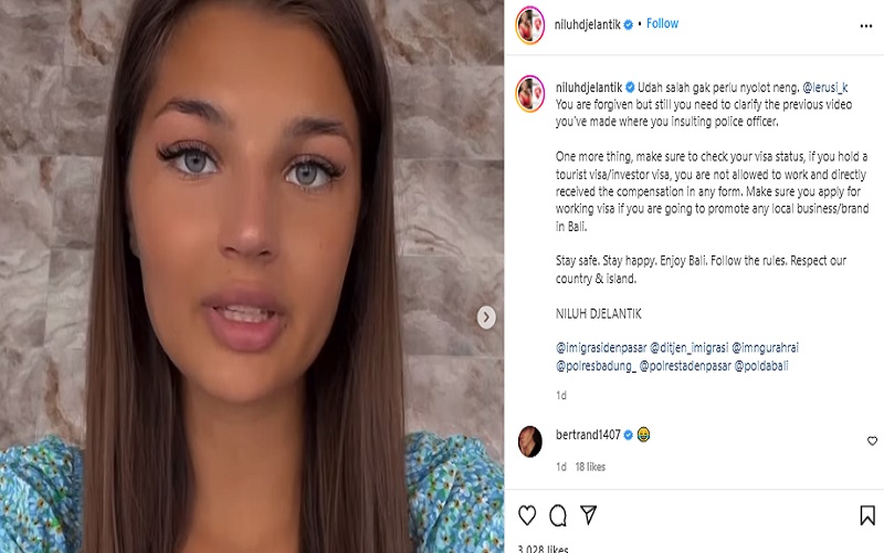 Usai Viral Hina Polisi Habiskan Uang Turis, Ratu Kecantikan Estonia Minta Maaf