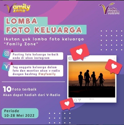 Ayo Ikuti Lomba Foto Keluarga Bersama V Radio dan Dapatkan Hadiah Menarik