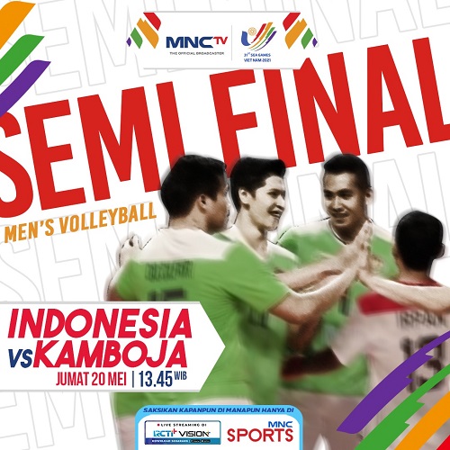 Saksikan! Indonesia vs Kamboja di Semifinal Bola Voli Putra di SEA Games 2021 hanya di MNCTV