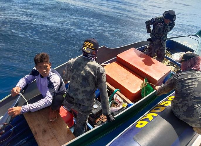 KKP Hentikan Aksi Pengebom Ikan Asal Malaysia di Laut Sulawesi