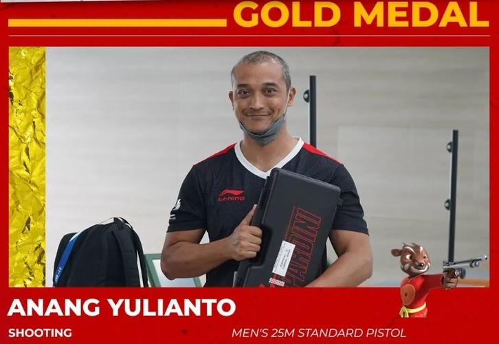 Hasil SEA Games 2021: Atlet Tembak Anang Yulianto Sumbang Emas untuk Indonesia
