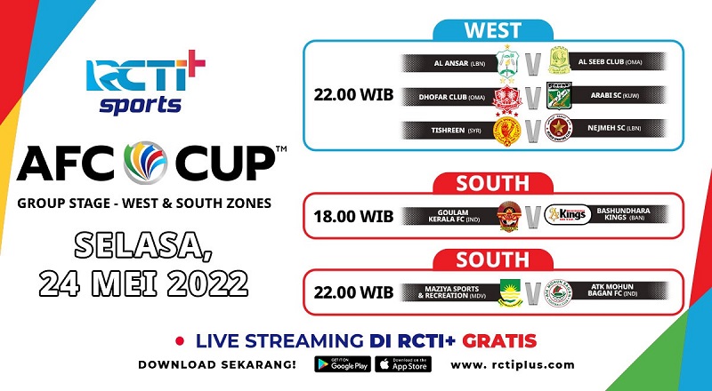 Link Live Streaming AFC CUP 2022 di RCTI+: Al-Ansar vs Al-Seeb
