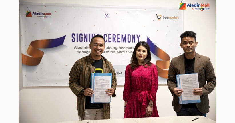 Dukung UMKM, AladinMall by Mister Aladin Lakukan Signing Ceremony dengan Beemarket