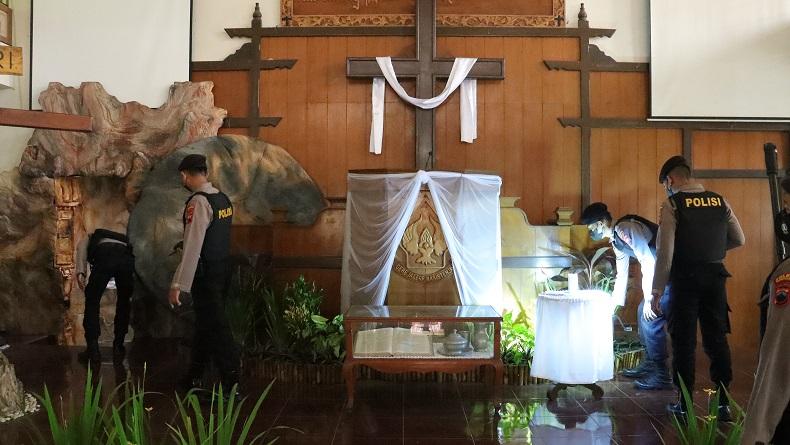 Polres Sukoharjo Sterilisasi Gereja Jelang Peringatan Kenaikan Isa Almasih 