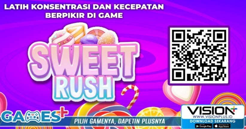 Dapatkan Skor Tertinggi dengan Bermain Game 3-Match Sweet Rush di Games+!