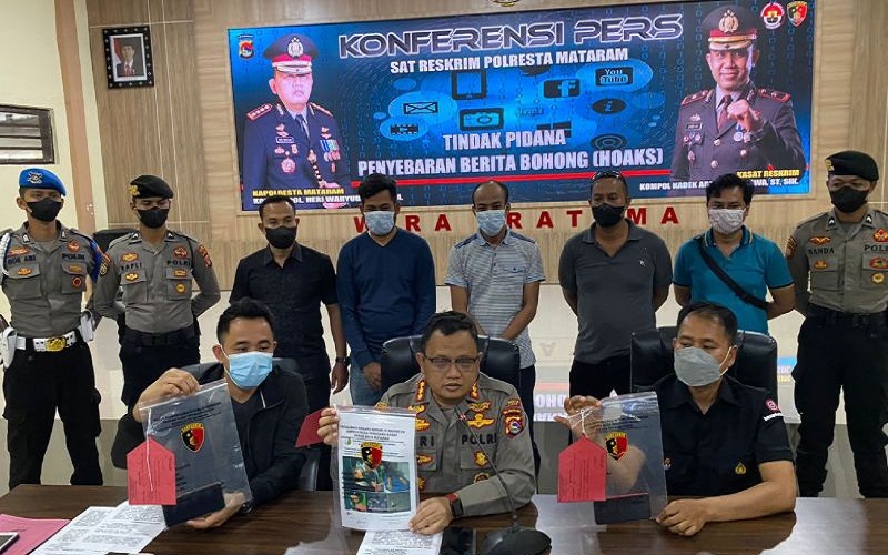 Resahkan Warga, Penyebar Hoaks Foto Korban Pemanahan di Mataram Ditangkap