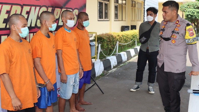 4 Begal Sadis di Palabuhanratu Sukabumi Diringkus Polisi, Ngaku Beraksi di 15 Lokasi