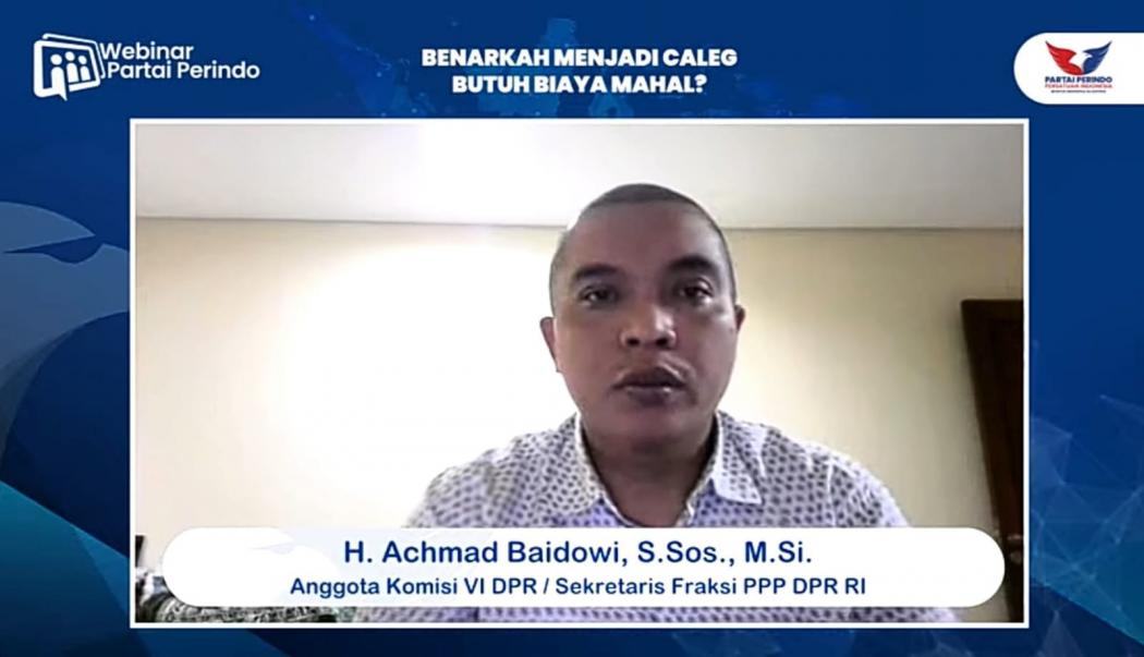 Webinar Partai Perindo, Anggota DPR RI: Jadi Caleg Harus Banyak Uang? Tidak Juga
