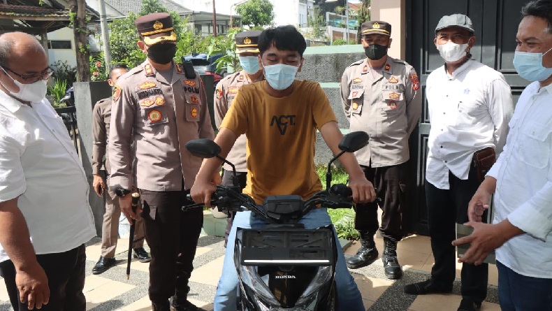 Motor Hilang Dicuri Ditemukan, Warga Tarogong Kaler Garut: Terima Kasih Pak Kapolres