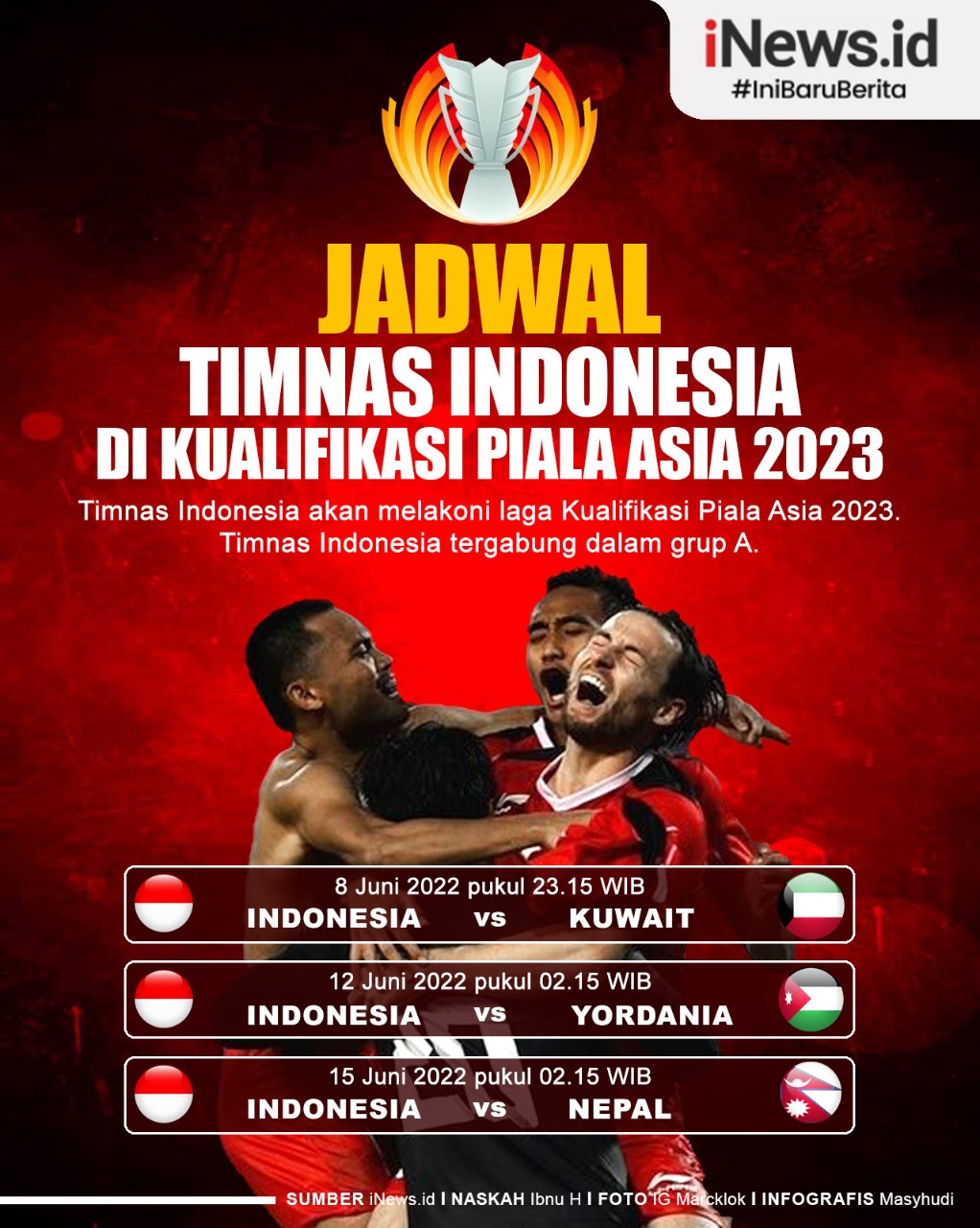Infografis Jadwal Timnas Indonesia di Kualifikasi Piala Asia 2023