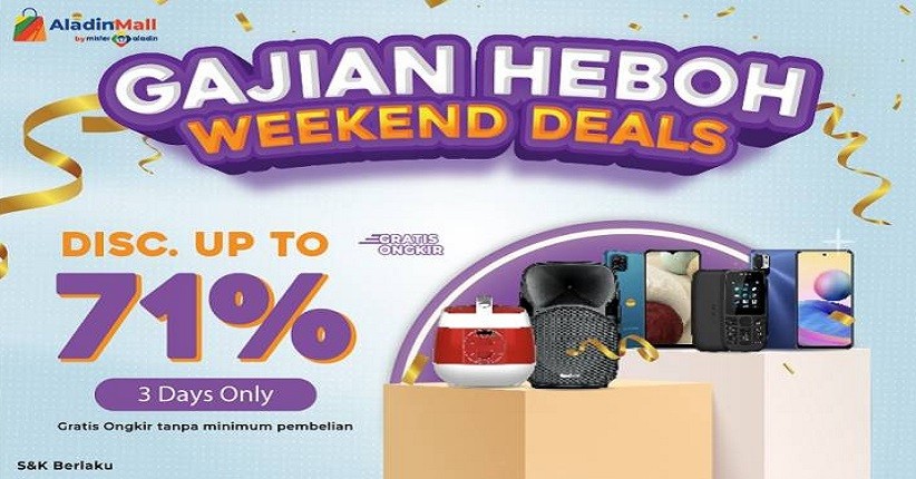 Gajian Turun, Belanja di AladinMall by Mister Aladin Ada Diskon hingga 71 Persen