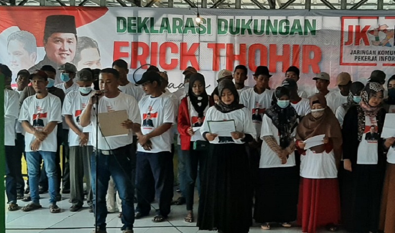 Jaringan Pekerja Informal Gresik Dukung Erick Thohir Maju Capres 2024